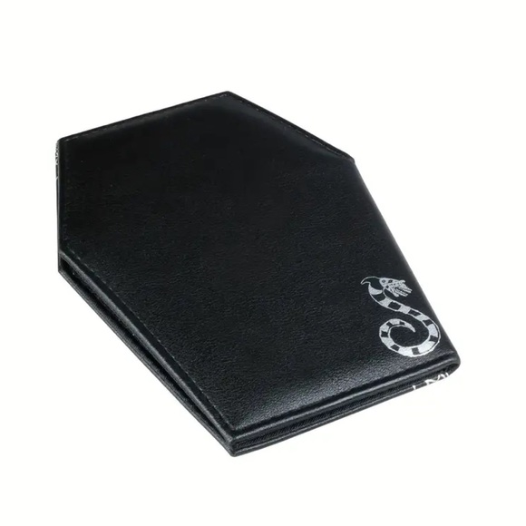 🆕 Gothic Tombstone - Coffin “Never Trust The Living” Beetlejuice Card Wallet - Picture 7 of 11
